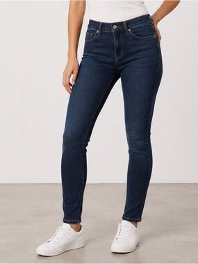 Express Dark Wash Women’s Skinny Jeans - Classic Navy Blue